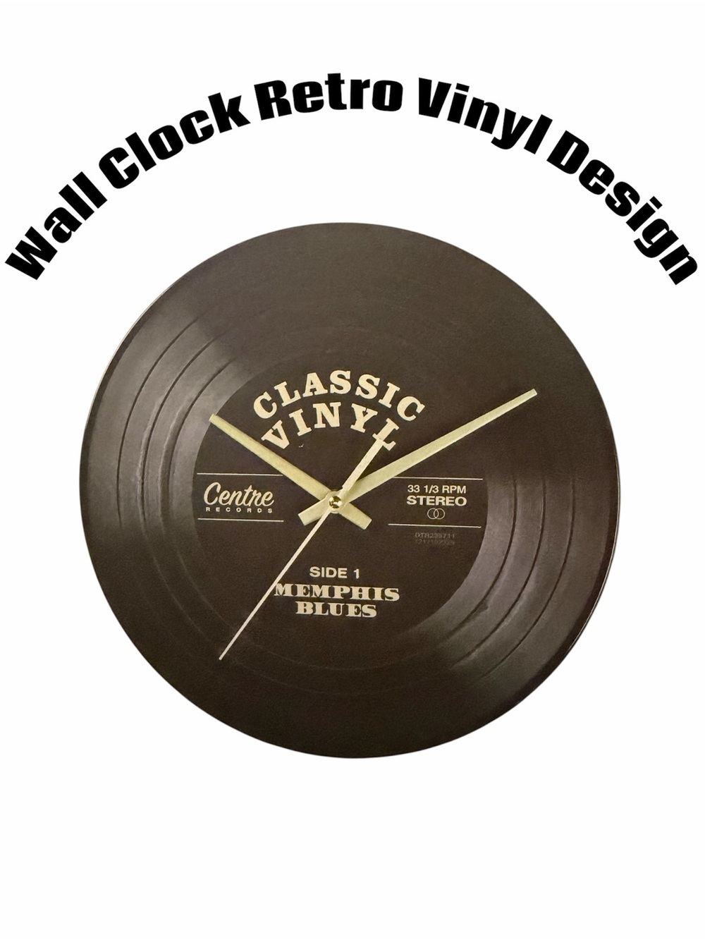 *new* Wall Clock Retro Vinyl Design “Memphis Blues”